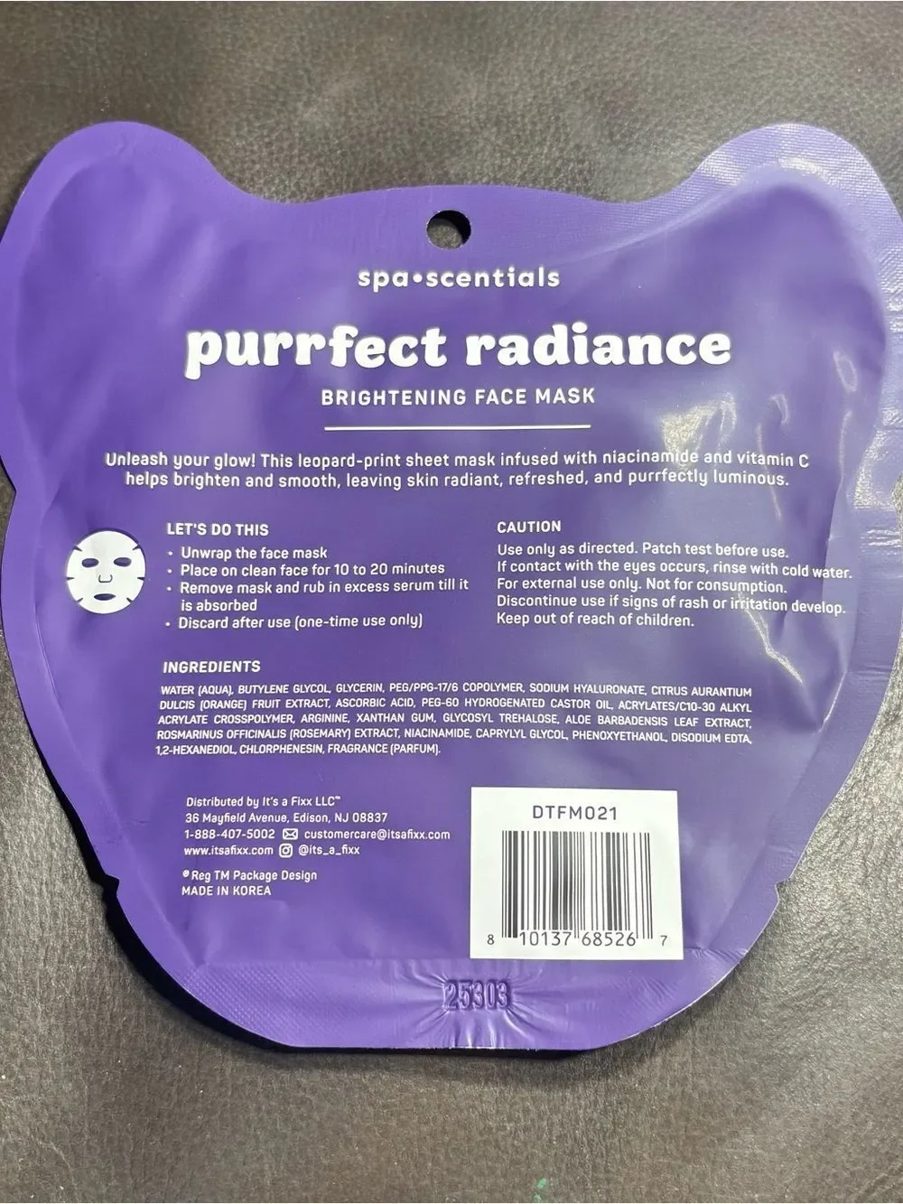 2 New spa•scentials mermaid mode + purrfect radiance Purple Face Masks (2)